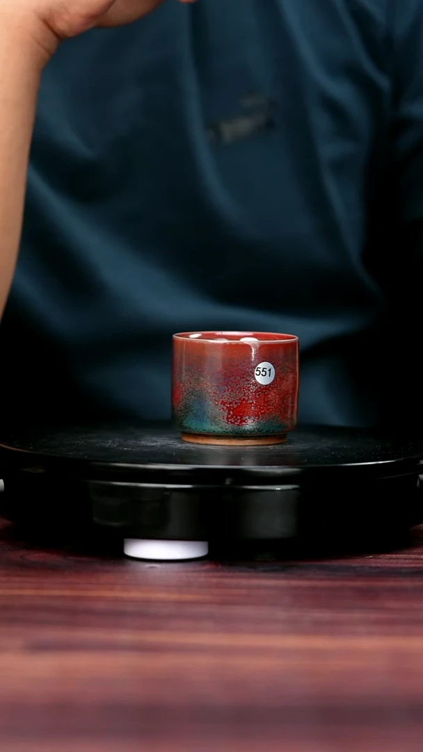 杯子551#白露伟一级品原矿钧瓷扳指杯