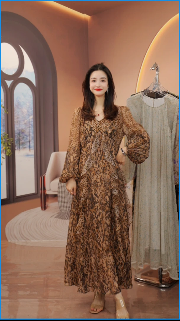 【2025款 色彩PARTY原创】桑蚕丝连衣裙94214