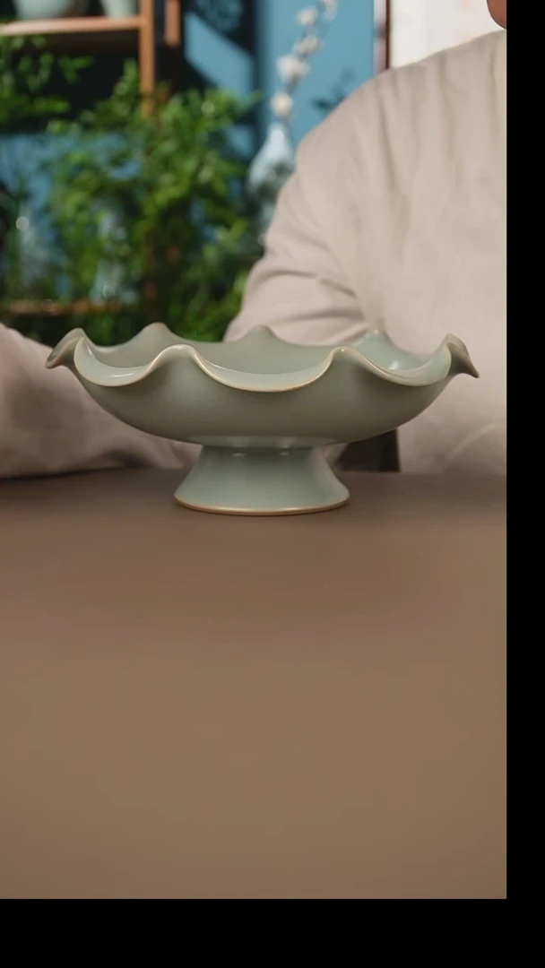 仿古高足果盘微暇