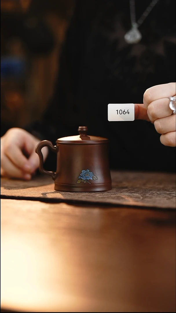 雲梦茶器紫陶盖杯1064