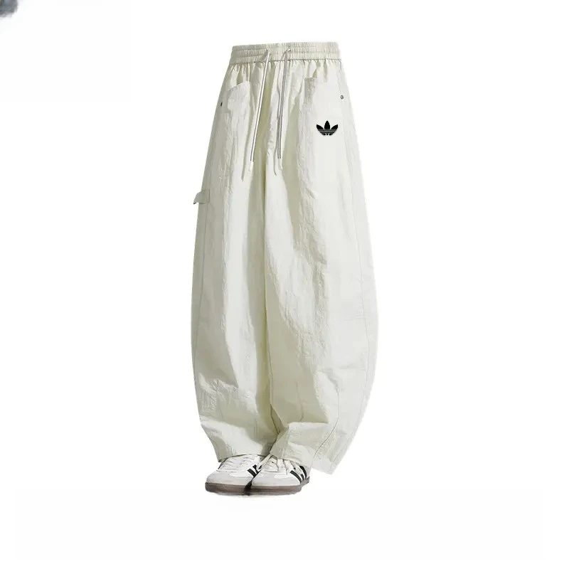 高端潮牌冰丝休闲长裤男士2025春秋季新款速干宽松工装百搭直筒裤