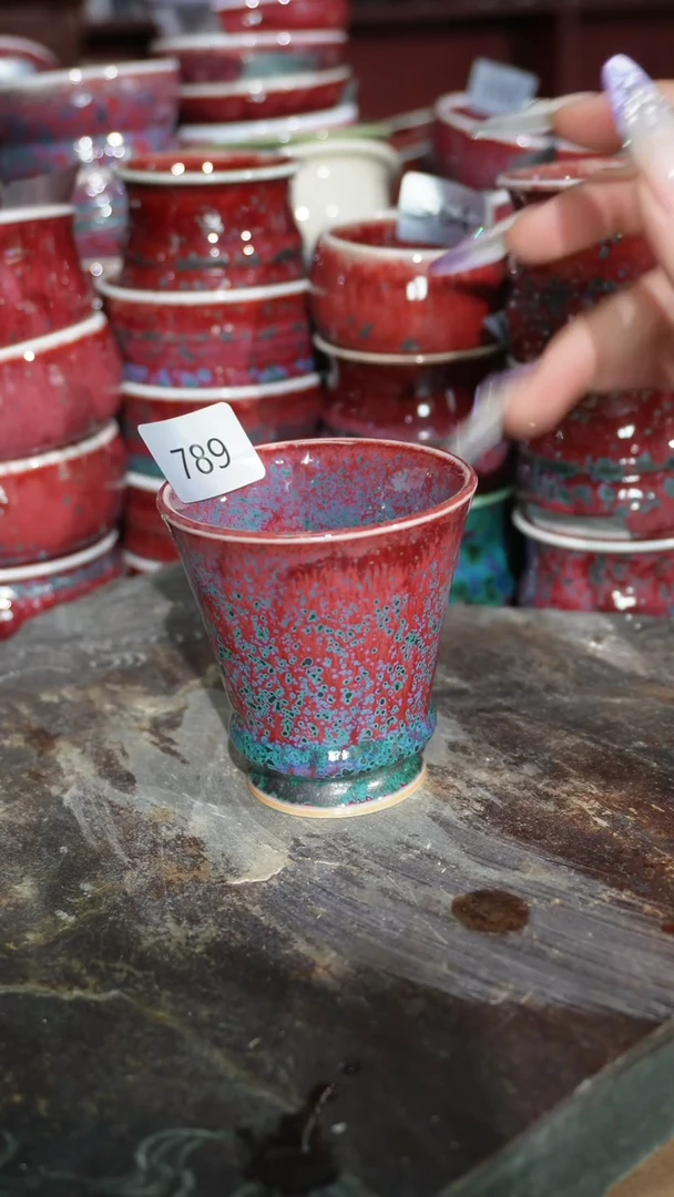 摆件陶精品窑变钧瓷茶器