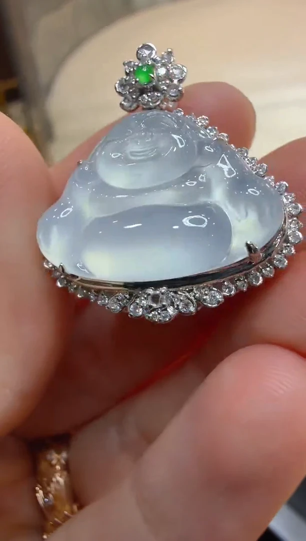 吊坠(不含链)18K金镶嵌翡翠多样性团购发一件