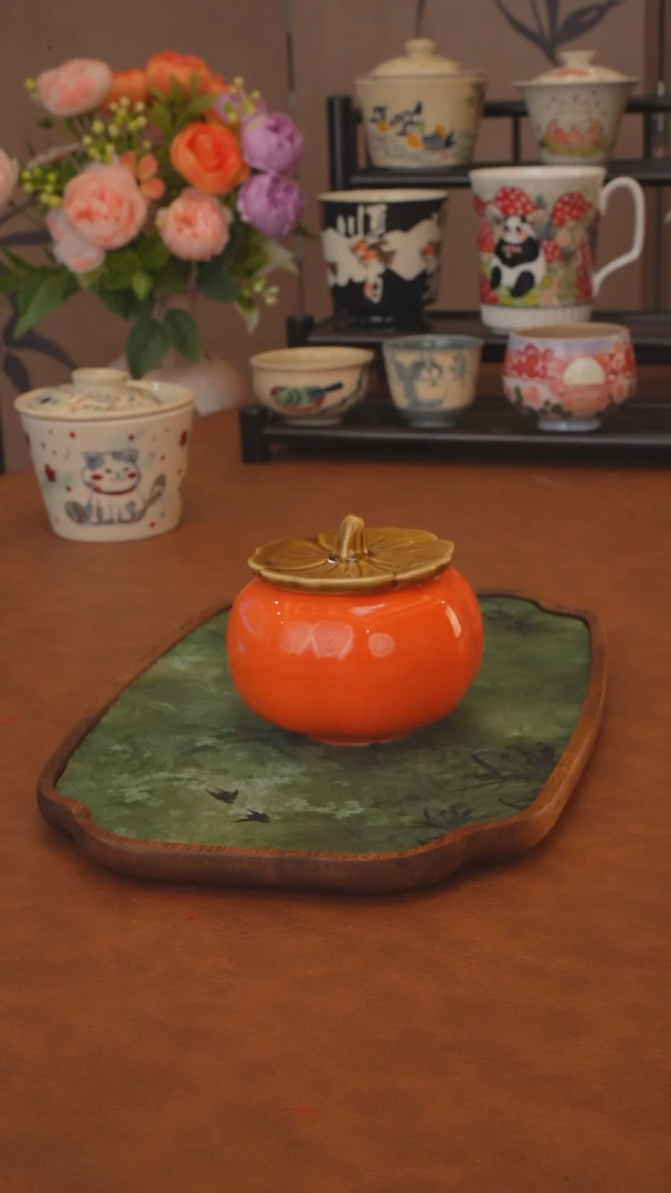 直播间福利 柿子茶叶罐 微瑕介意勿拍