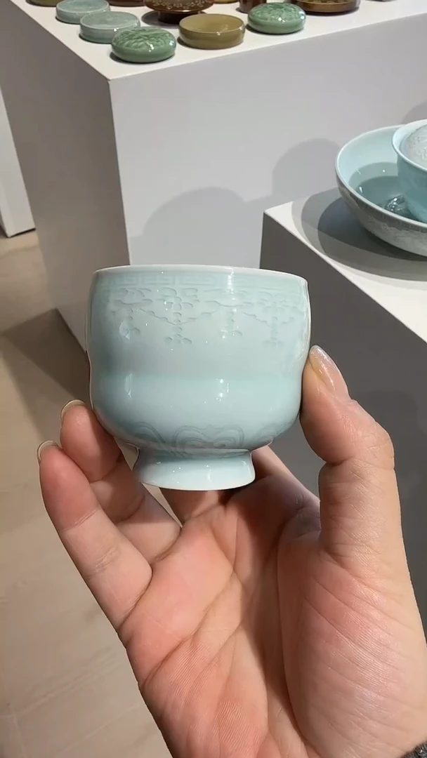 青瓷手工茶器包邮
