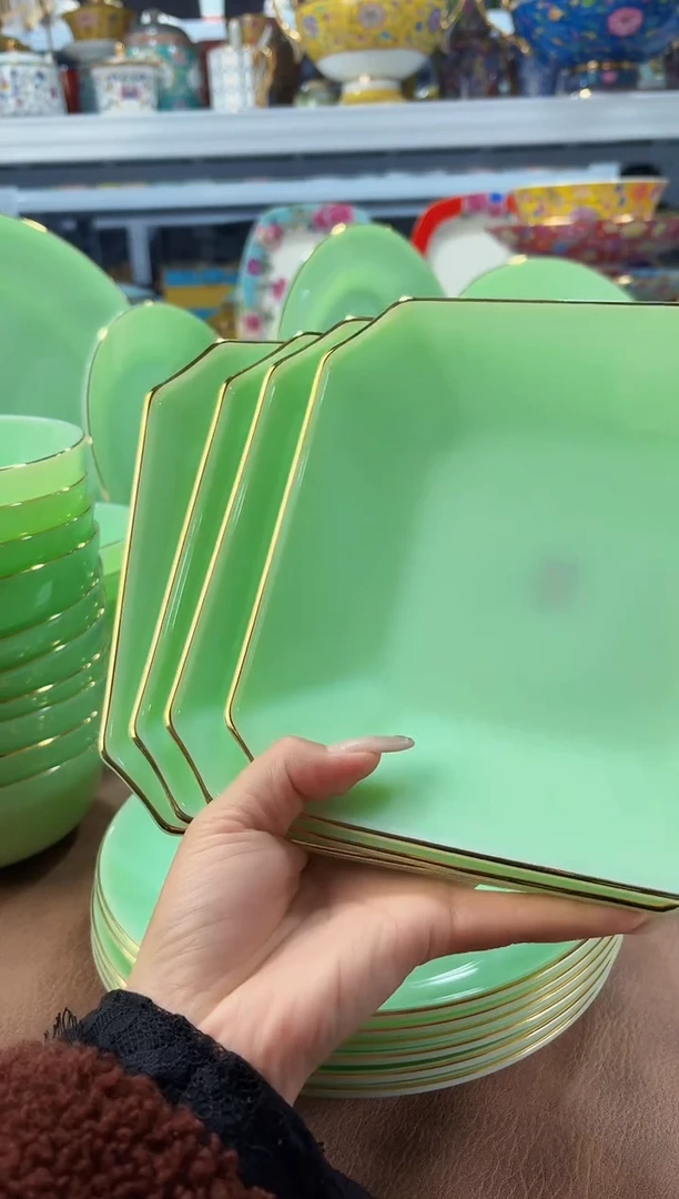 玉瓷7.5英寸方盘4只