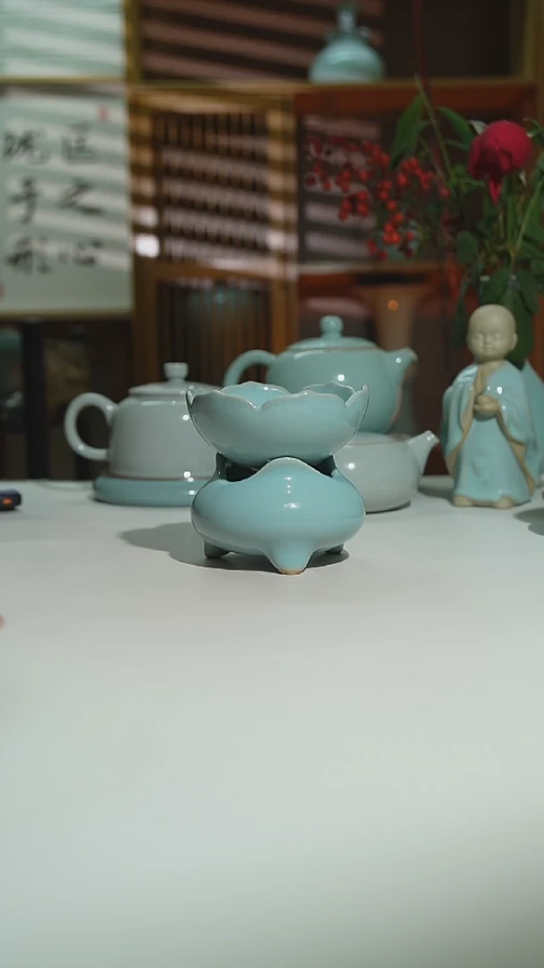 珑匠天青莲花茶滤二级安全包装