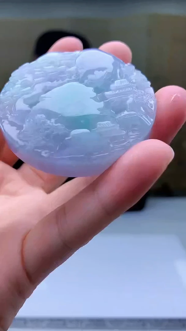 【闪购商品】定制翡翠未镶嵌4969bb-毛货挂件164