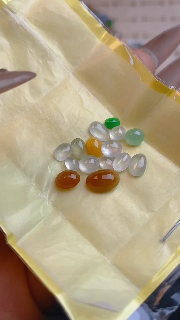 【闪购商品】翡翠耳饰未镶嵌天然A货翡翠34