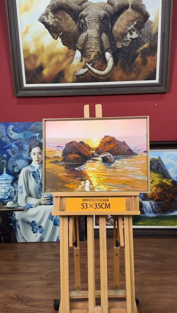 油画【28号】约53*35cm丨朝鲜原创纯手绘孤品油画丨顺丰包邮