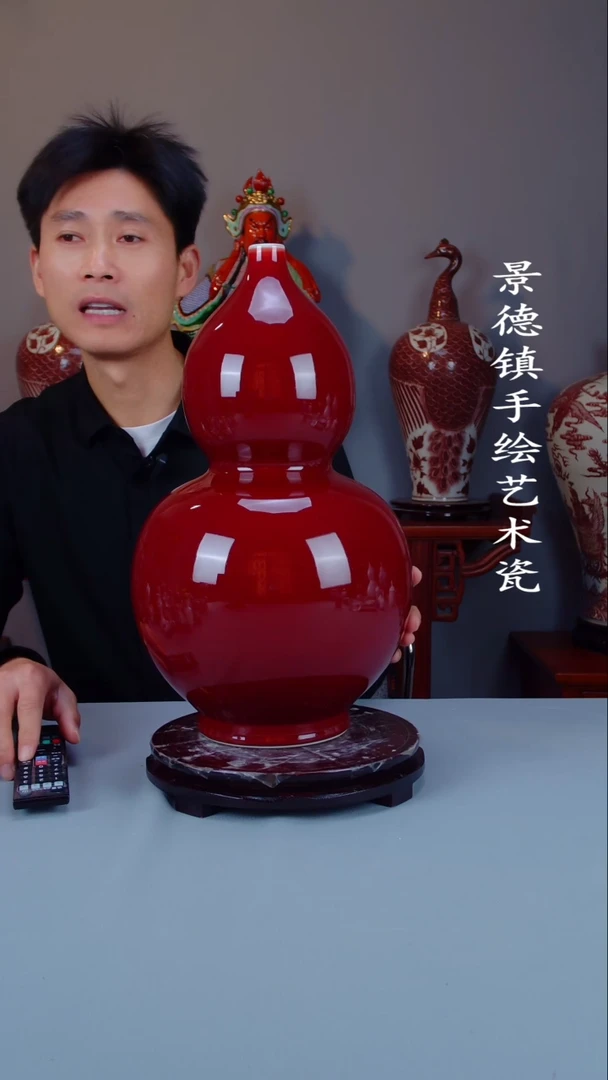 摆件陶景德镇手工手绘陶瓷摆件34