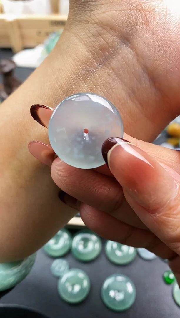 裸石翡翠国****平安扣  定向 国民小媳妇