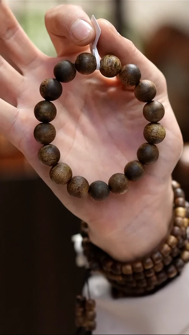 手串沉香海南母树白棋楠圆珠单圈多样性发货