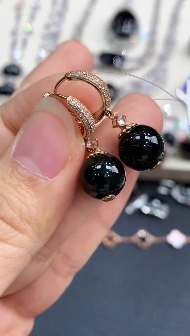 【闪购商品】翡翠耳饰18K金镶嵌  D57