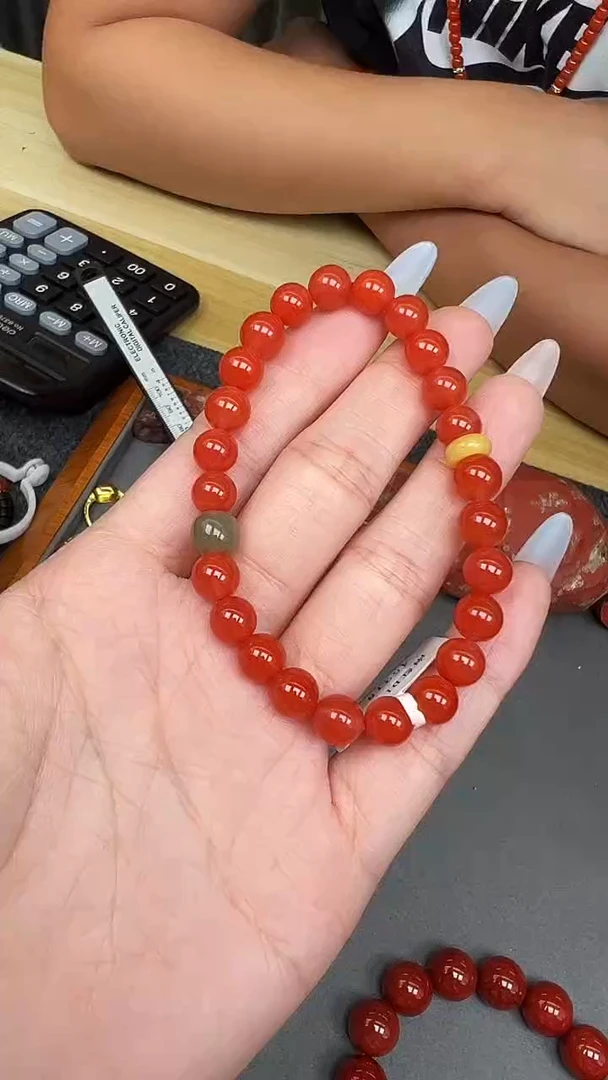 未镶嵌珠串南红玛瑙【C31】云南保山南红手串7mm+