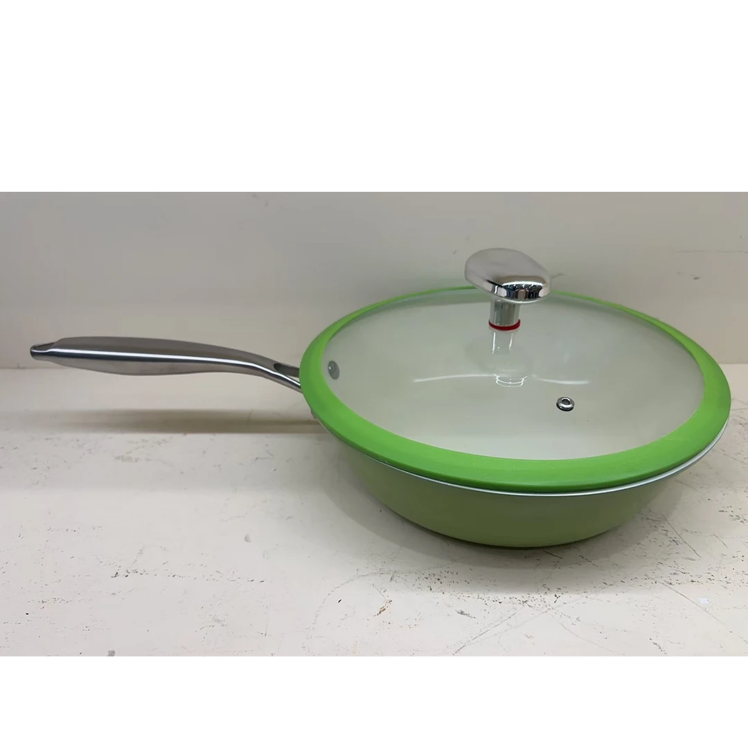 陶瓷炒锅家用炒菜锅不粘锅煎锅燃气灶电磁炉专用锅具手工加深厨师