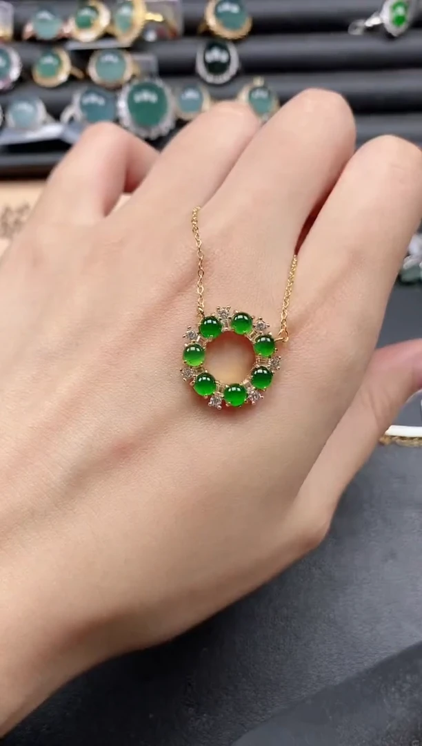 翡翠戒指银S925镶嵌51151