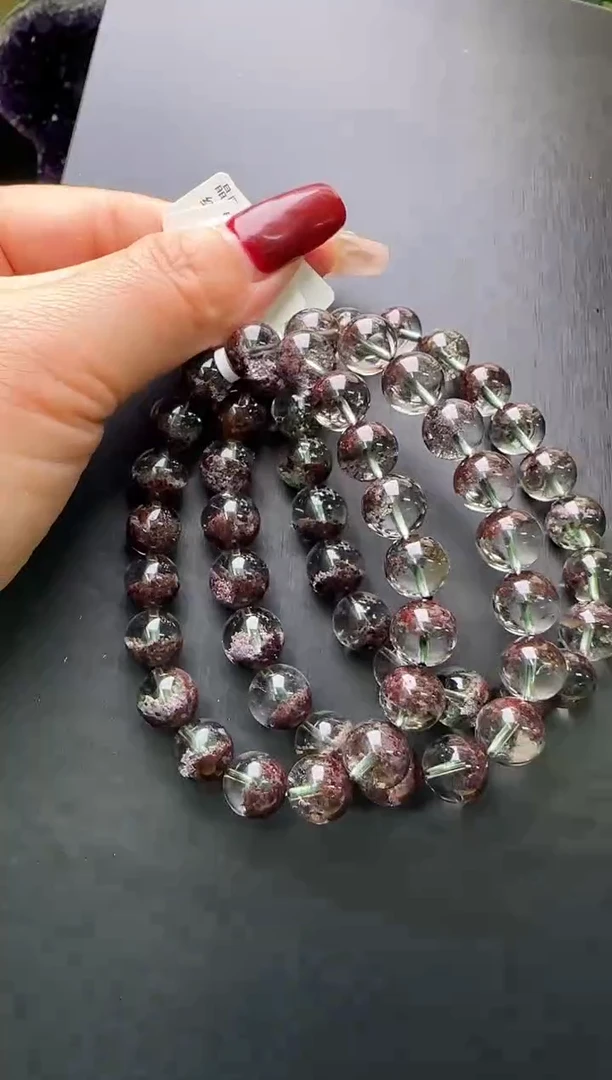 【闪购商品】水晶手串未镶嵌红幽灵手串10m+多样性发一X38007