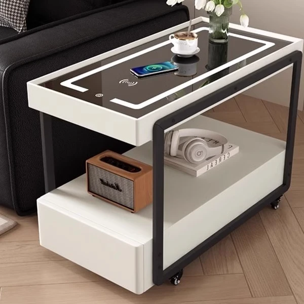 沙发豪华移动轻奢侧边高级现代法式复古新款风格柜小推车茶几边几