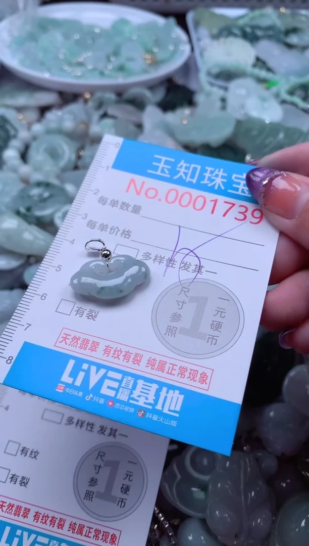 翡翠未镶嵌吊坠(不含链)1739