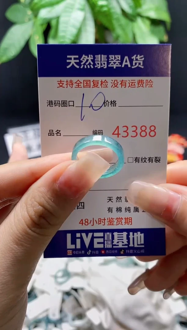 翡翠戒指未镶嵌天然翡翠戒圈3388