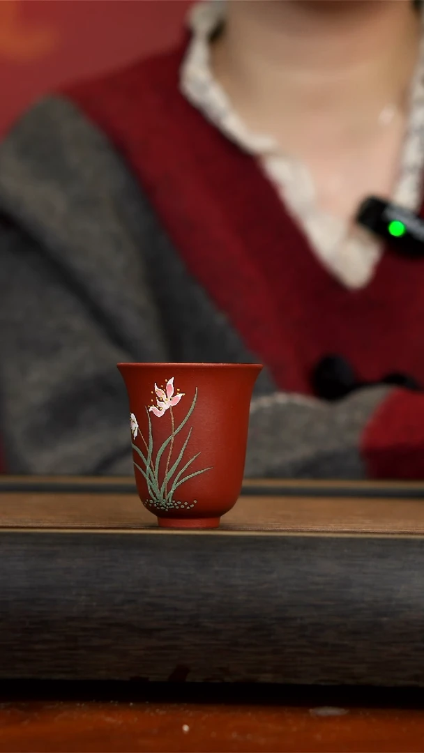 【闪购商品】紫砂茶壶红泥兰花杯