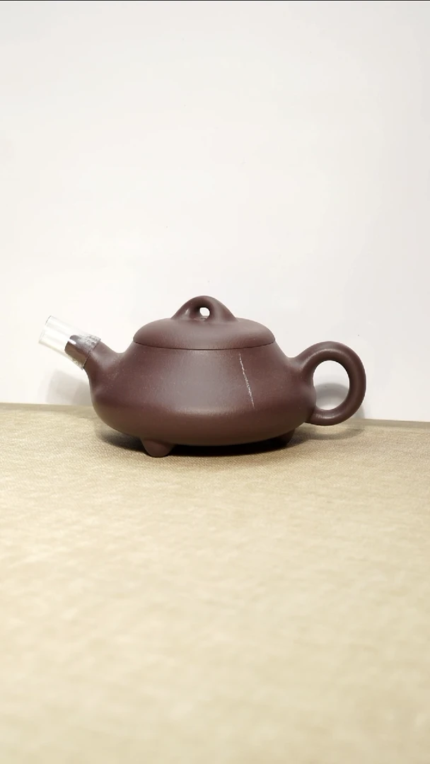 茶壶紫泥矮石瓢200毫升瑕疵壶
