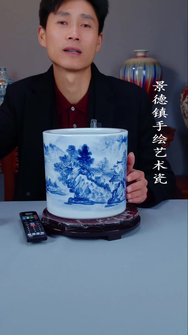 摆件陶景德镇手工手绘陶瓷摆件30