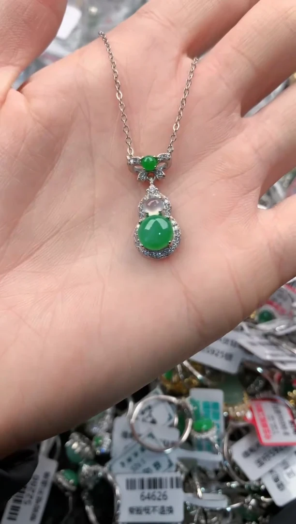 银S925镶嵌戒指翡翠1                         3