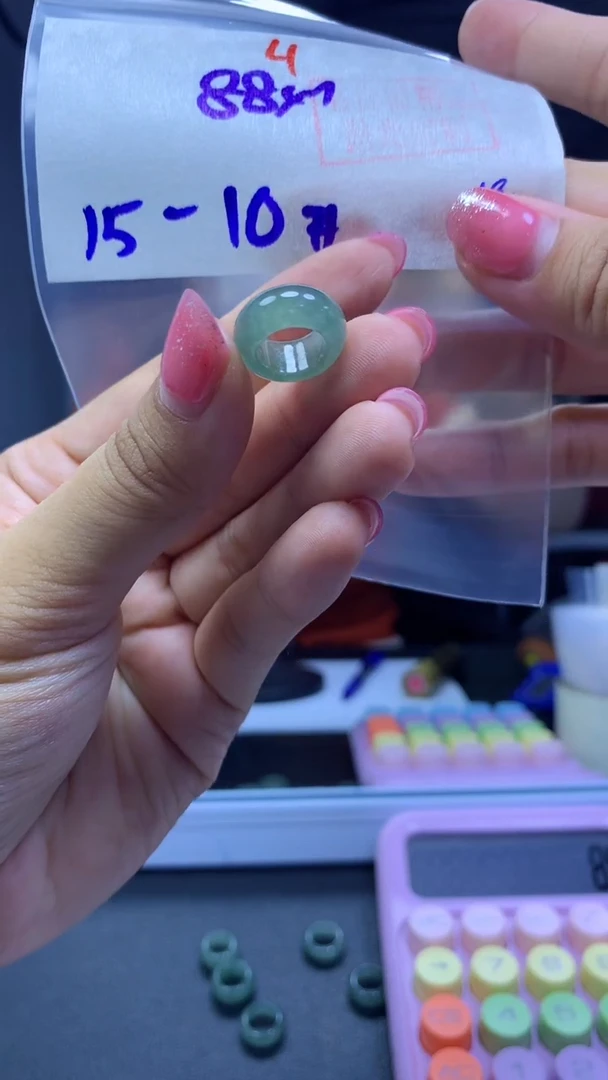 未镶嵌定制翡翠甜甜圈#88元-毛货需精细抛光