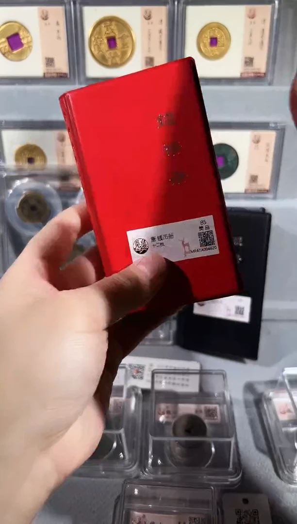 铜带评级乾元开元钱币册共12枚