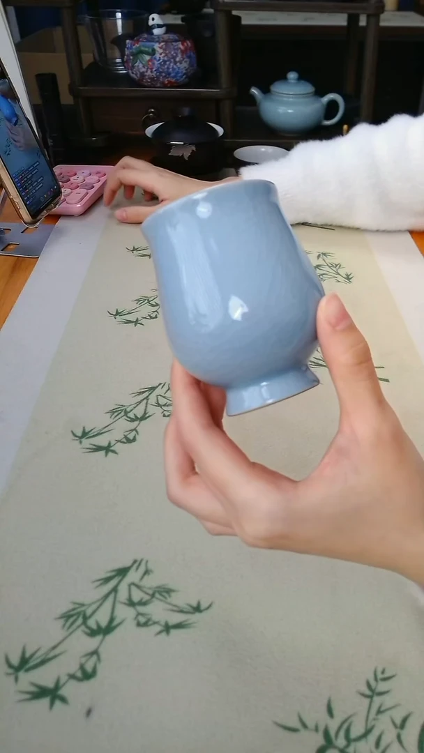 汝瓷 高品 开片 美人杯  120cc