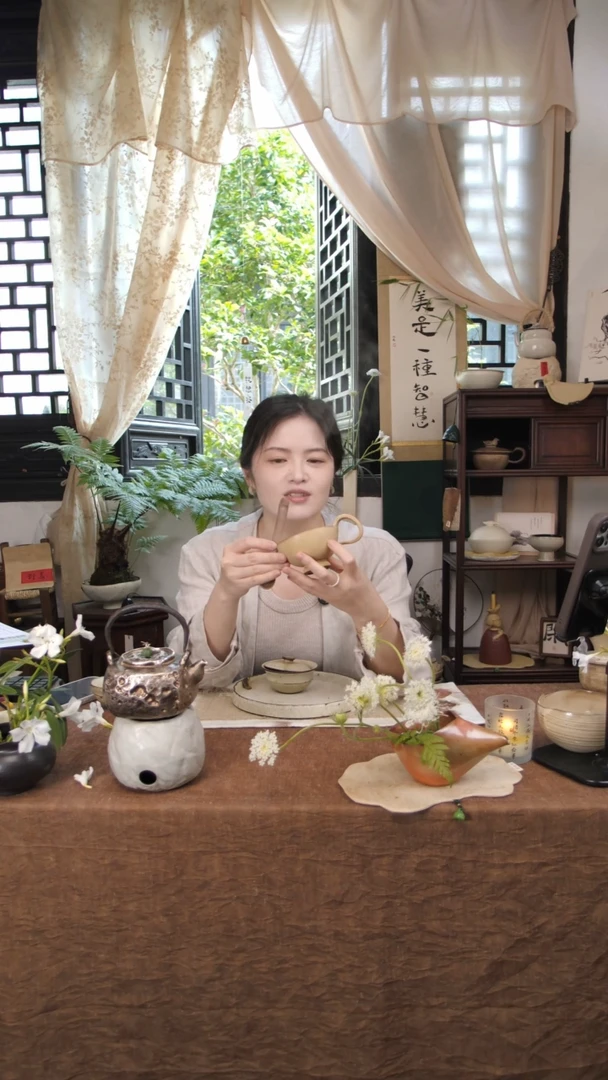 陶瓷小暖飘带咖啡杯+老爷爷勺ZH000485