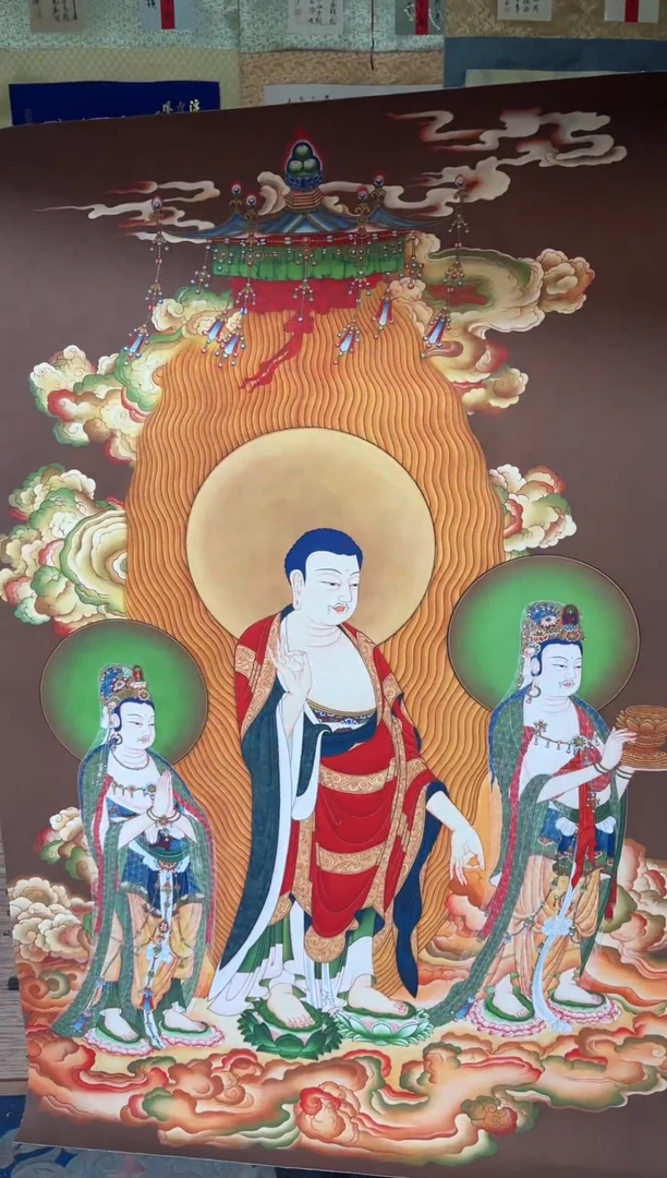 卷轴画龙妹唐卡直播tk16