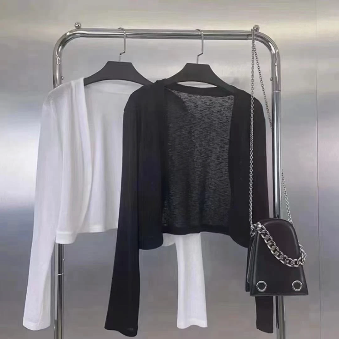 王大温柔家～大码女装百搭冰丝防晒开衫上衣