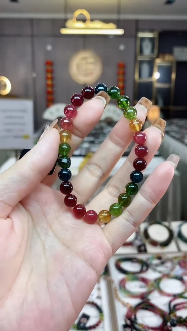 【闪购商品】碧玺单圈手串7mm+未镶嵌一物一证dan