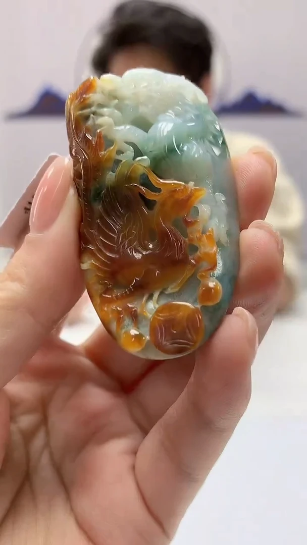 【闪购商品】定制翡翠未镶嵌1502ms-毛货挂件171