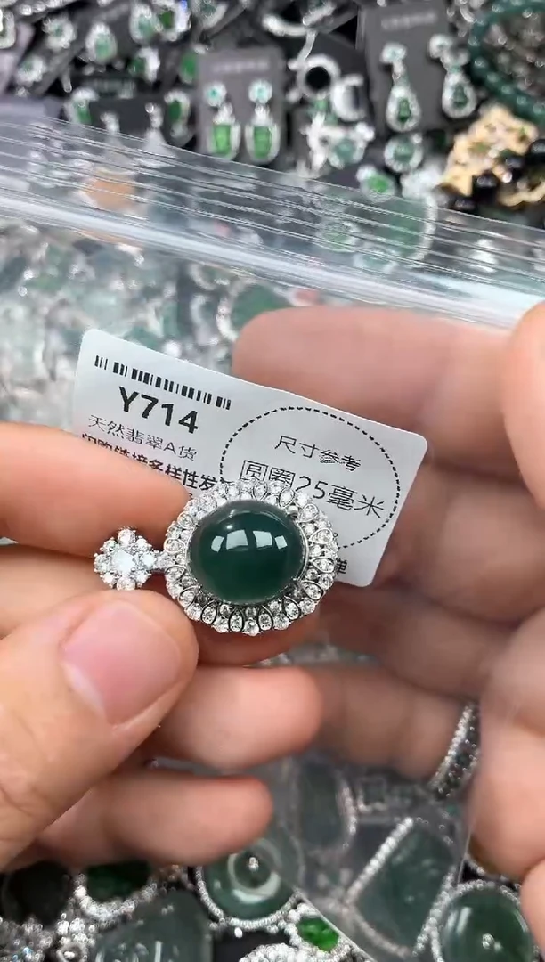 翡翠未镶嵌颈饰Y714吊坠