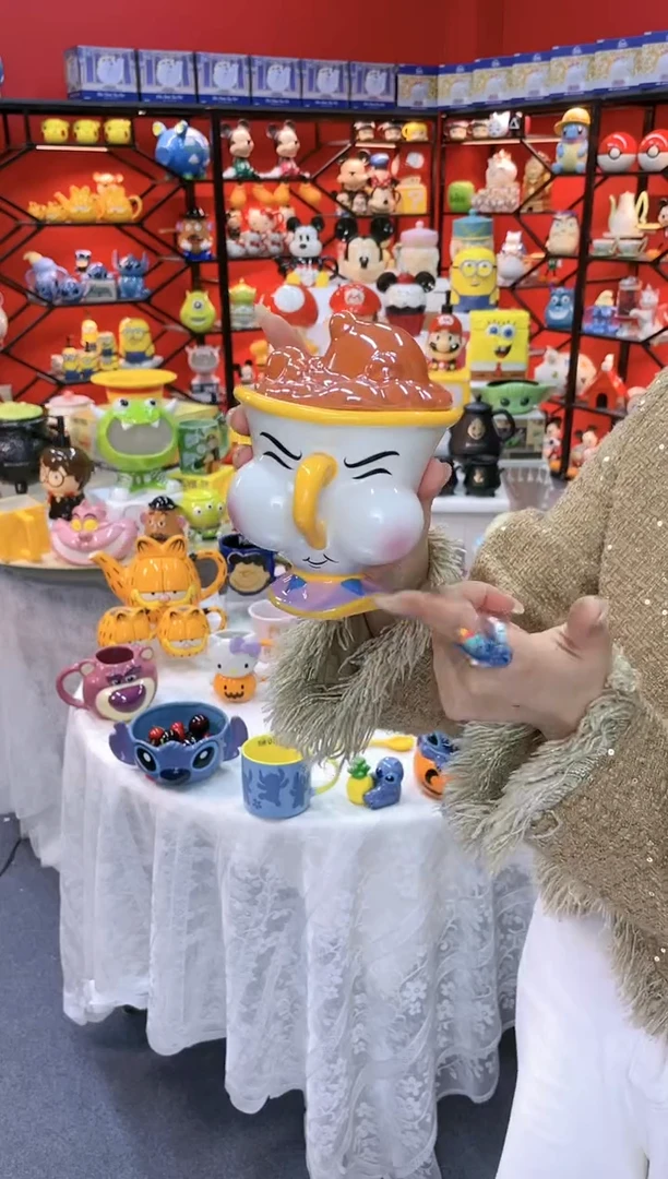 【闪购商品】1@@嘟嘟嘴阿奇陶瓷盖杯