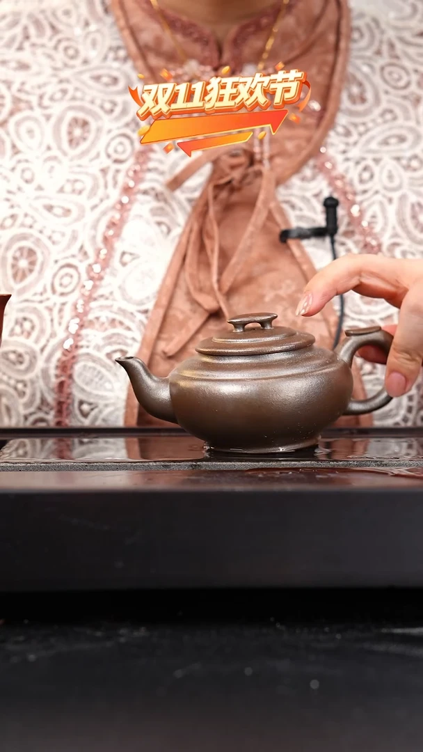 茶壶紫砂石黄龙血砂上新桥还原烧200cc朱叶红