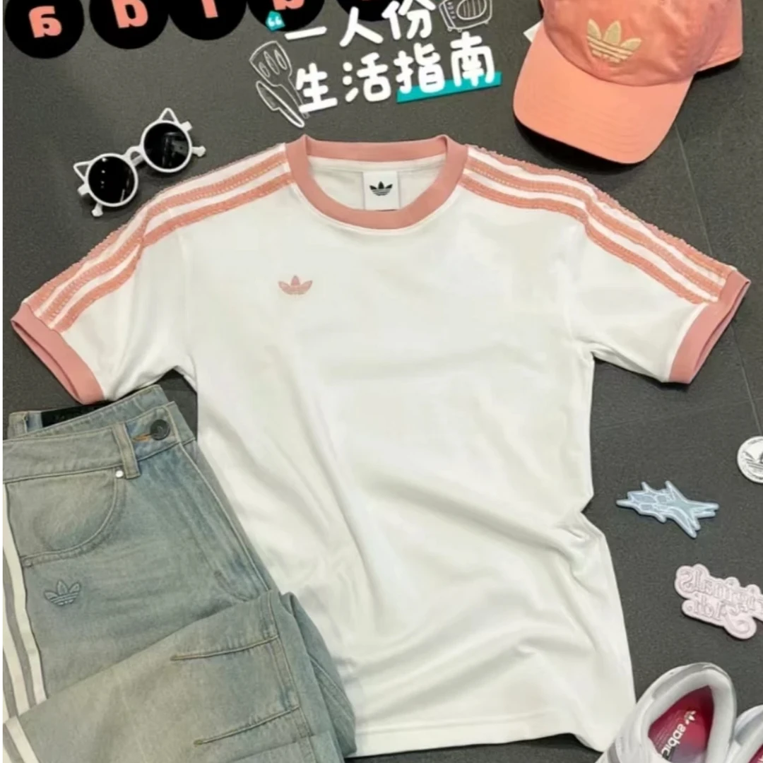Adidas三叶草RUFFLE T-SHIRT运动短袖T恤KC8821 KC8820 KC8819 S