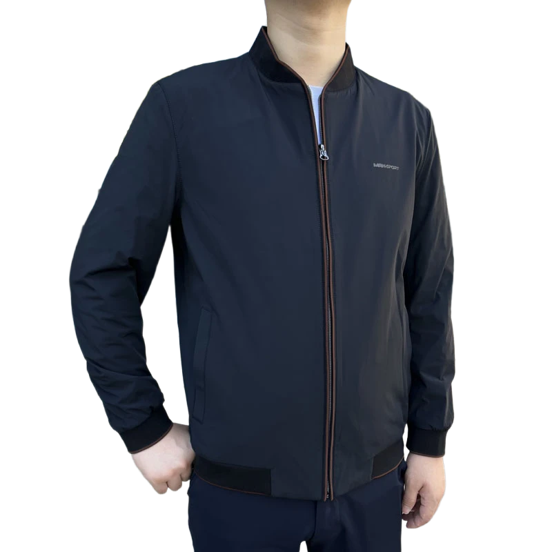 523061 春秋夹克衫2025年新款夹克外套商务男士棒球领双面茄克衫