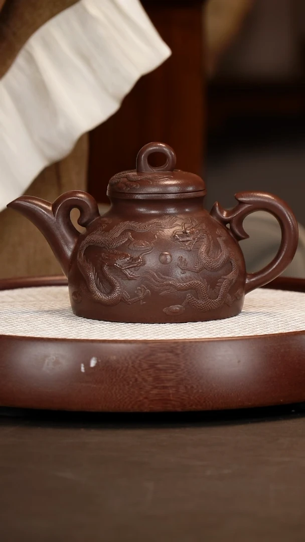 茶壶紫砂【葛岳纯】老紫泥炉鼎   700CC