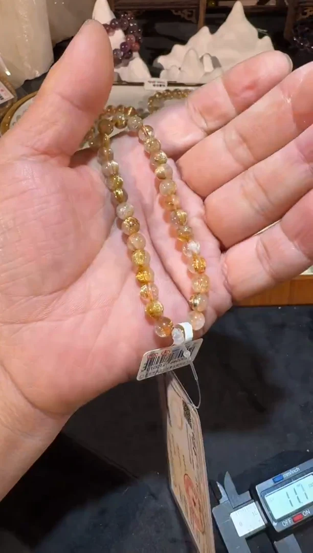 未镶嵌手串发晶SJ-691金发晶