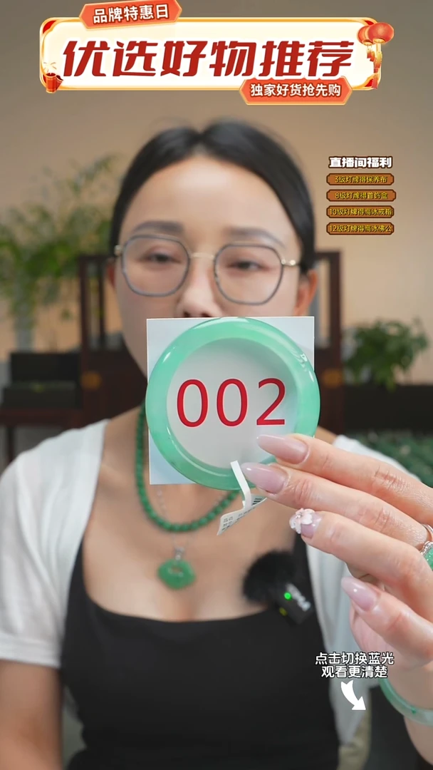 石英质玉（非洲翠）手镯未镶嵌55