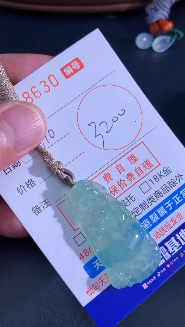 翡翠未镶嵌颈饰天然A货翡翠