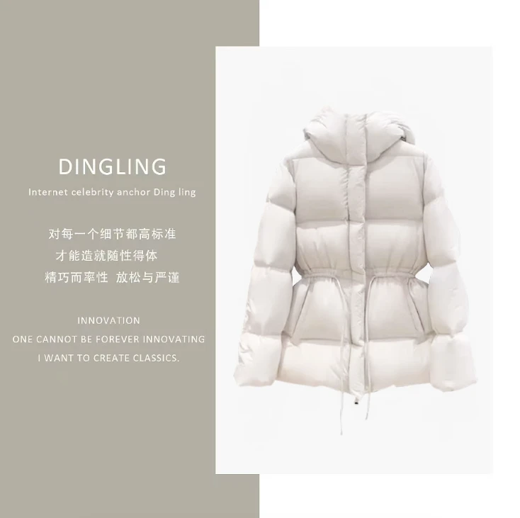 90%白鹅绒！巴黎走秀款，收腰高级欧货冬季新品加厚鹅绒