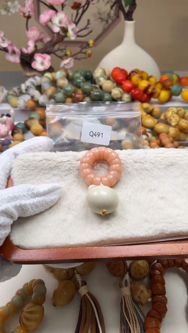 菩提根/象牙果手串瑕Q491斜切大肠手捻11+mm一串随机