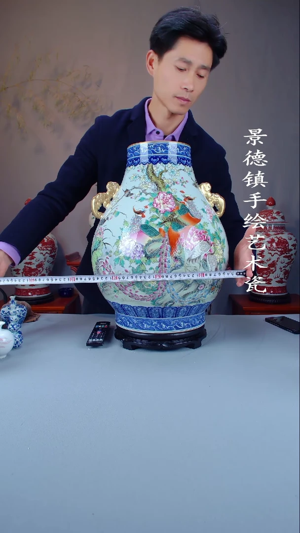 摆件陶瓷景德镇手工手绘陶瓷摆件82