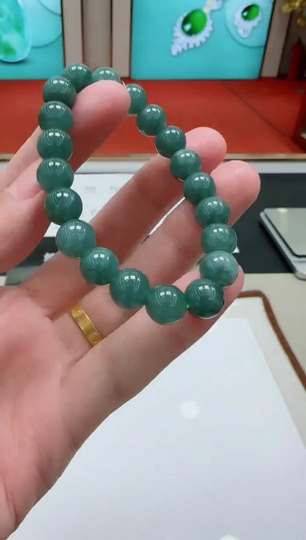 颈饰未镶嵌翡翠LX翡翠单圈手串GLL-多样性发其一/约9mm+